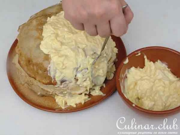 Блинчатый пирог с кабачками