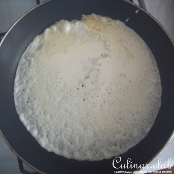 Блинчики с курицей и овощами