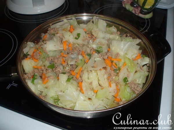 капуста тушеная с фаршем