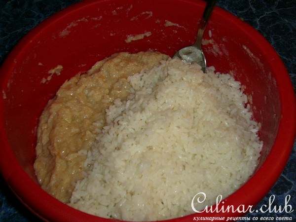 Котлеты из куриных грудок и риса (мой вариант)