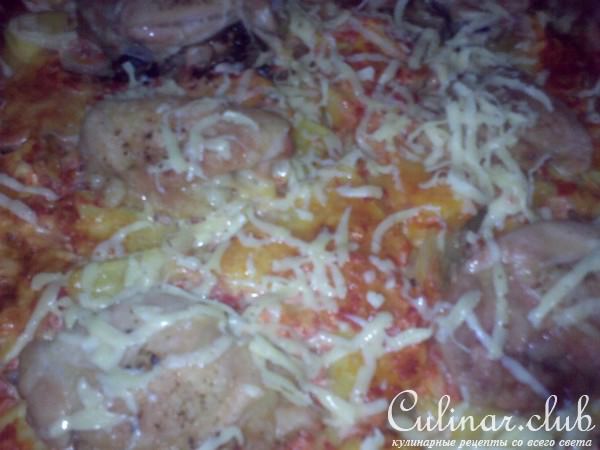 le patate a cubetti in salsa rosa (картофельная запеканка в розовом соусе)