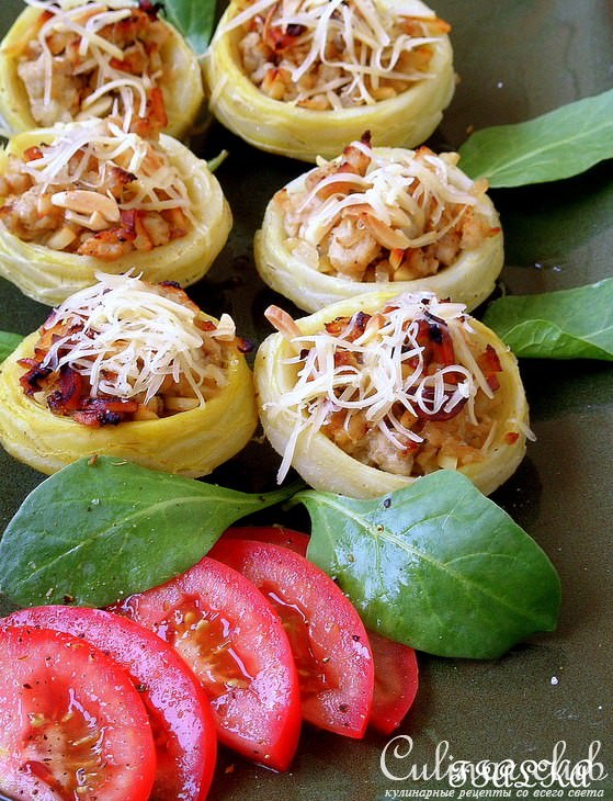Артишоки фаршированные курицей и миндалем