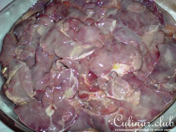 Печень куриная в сметанном соусе