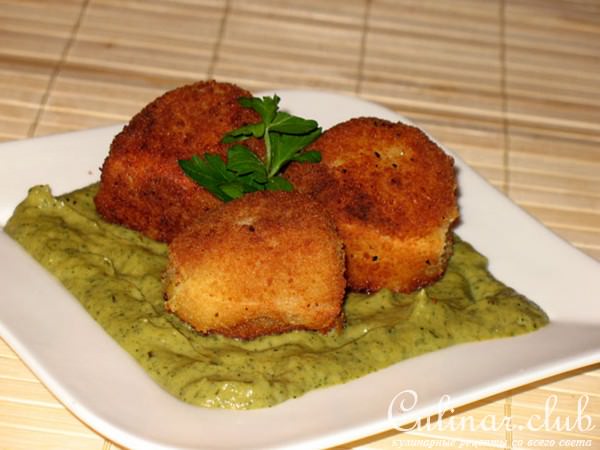 Крокетты на креме из цуккини (Crocchette con crema verde)
