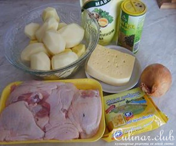 запеченные бедрышки с картошкой
