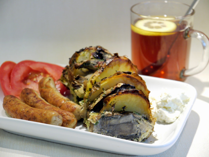 Картофельная запеканка с шампиньонами