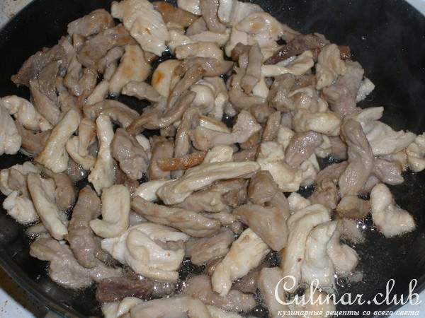 Рагу "курица + свинина"
