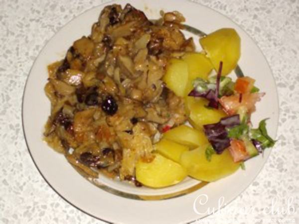 Вешенки с черносливом
