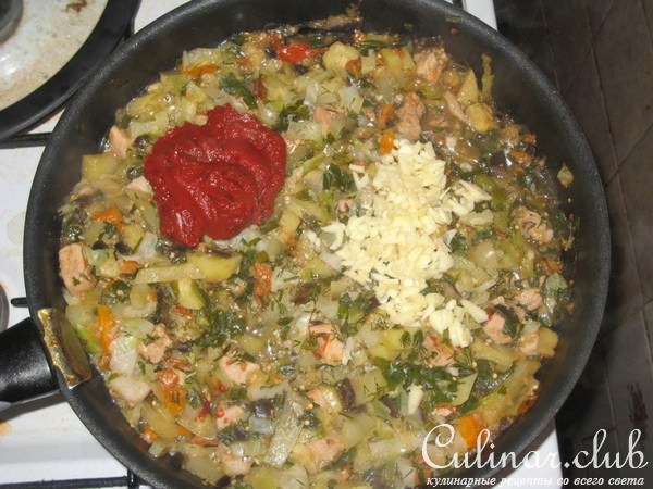 Рагу овощное со свининой.