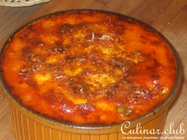 Запеканка макаронная с фаршем и овощами