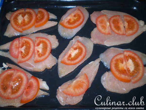 Филе грудки куриной под сыром