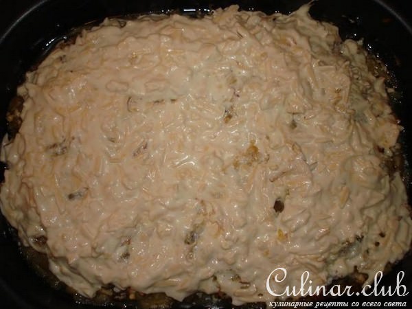Мяско под яблочной шубой