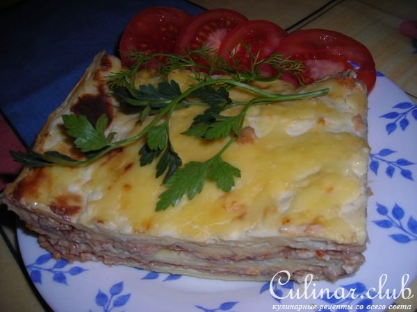 Лазанья с мясом (вариант)