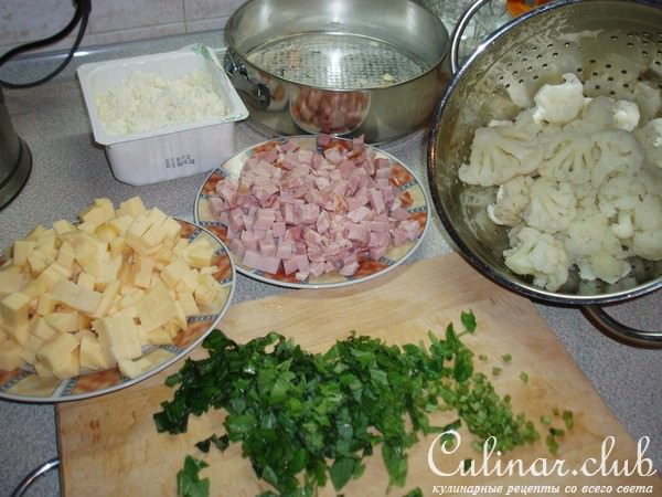 ЦВЕТНАЯ КАПУСТА с ветчиной и сыром