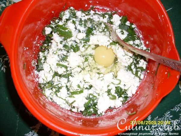 Вареники с творогом и зеленым луком