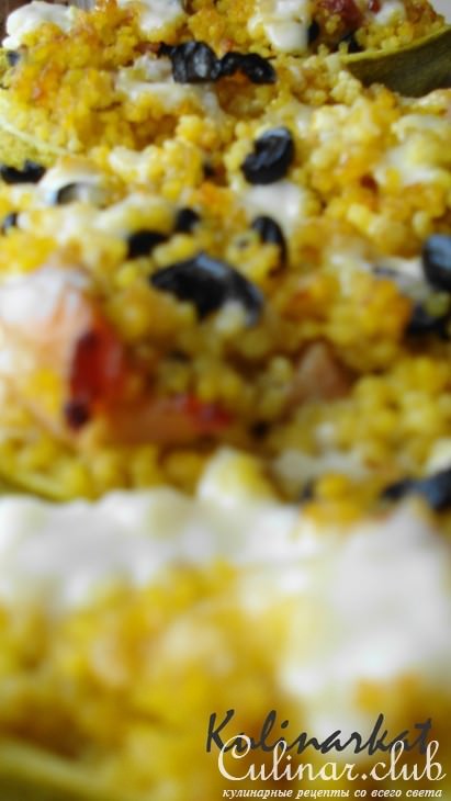 Кабачки, фаршированные пшеном