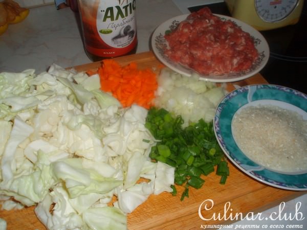 капуста тушеная с фаршем