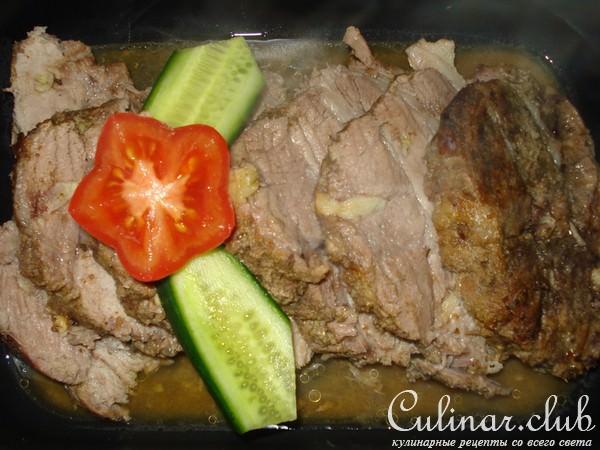 Мясо с горчицей в фольге"Пикантное"