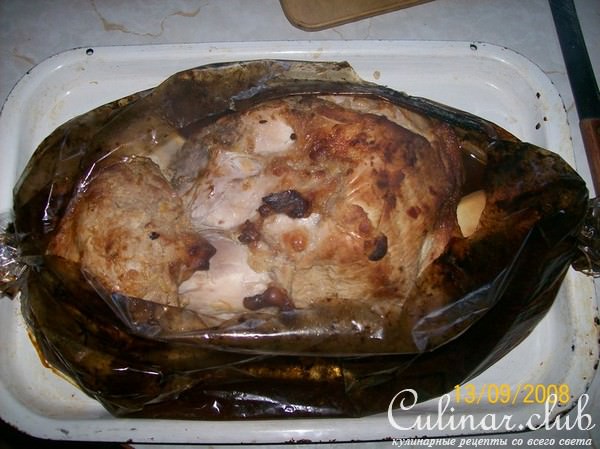 Шпигованная свинина в "рукаве"