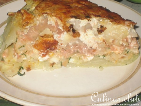 Капустный каравай с гусиным паштетом.