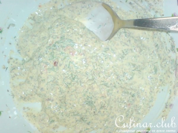 Рисовая кашка+сметанный соус