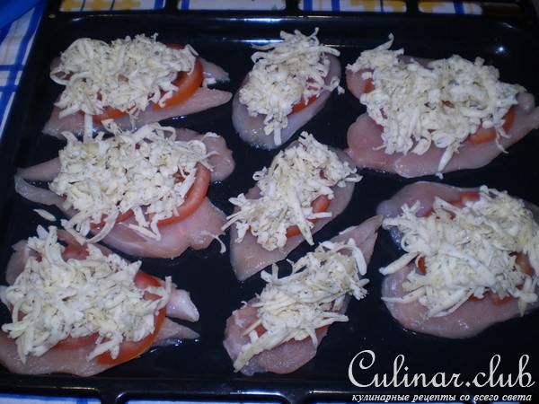 Филе грудки куриной под сыром
