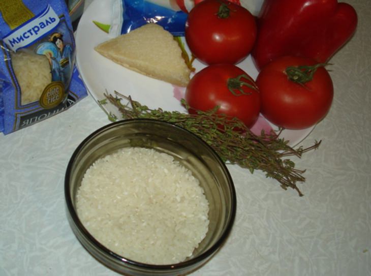 Райс пицца с моцареллой.