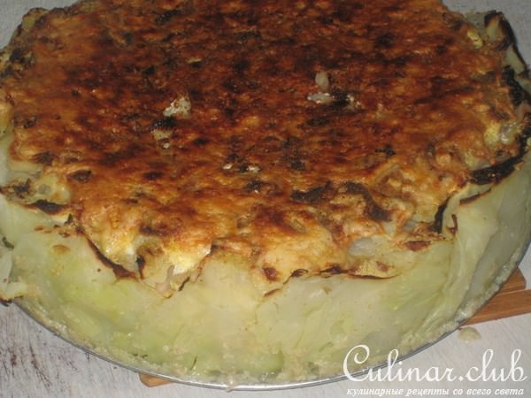 Капустный каравай с гусиным паштетом.