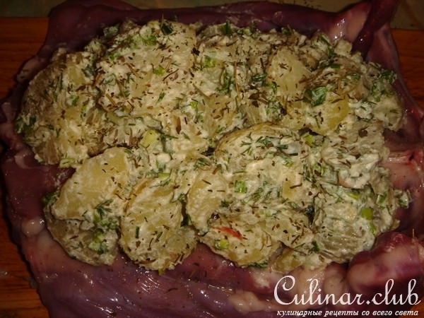 Фаршированное седло кролика