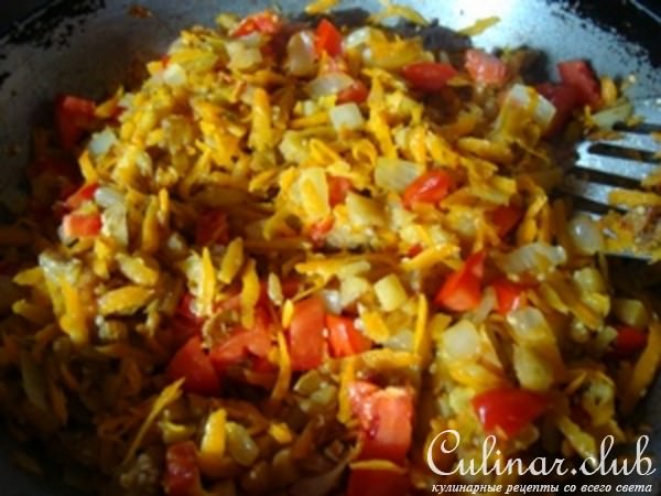 Баклажановые лодочки с морковкой