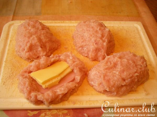 куриные котлеты светчиной