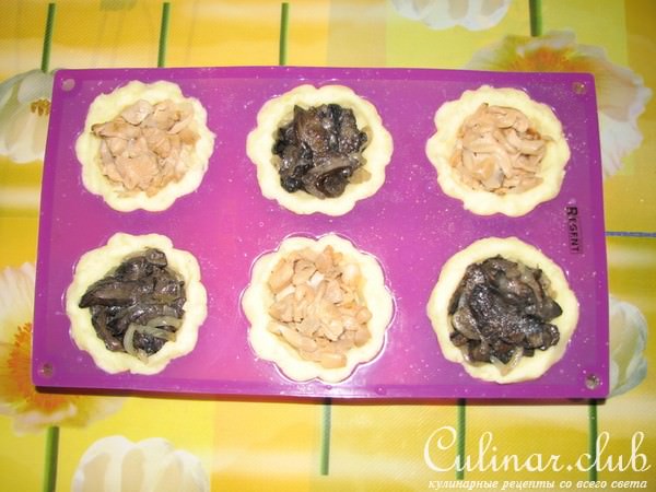 Картофельные тарталетки с грибами