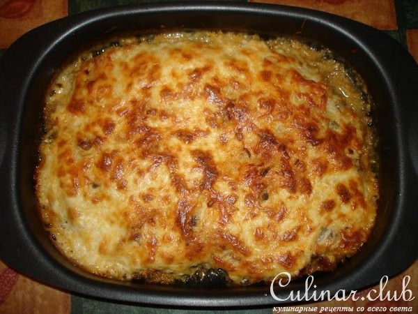 Мяско под яблочной шубой