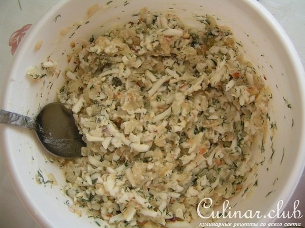 Манные зразы с яйцом