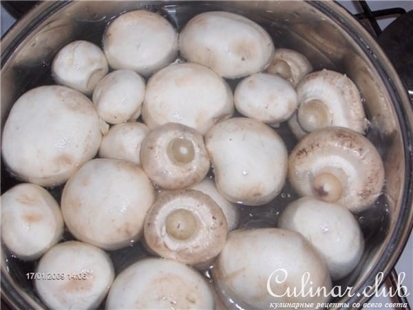 Шампиньоны в сметане (вариант)
