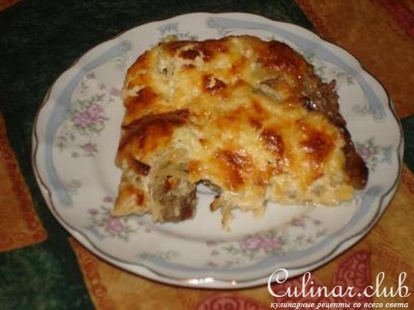 Мяско под яблочной шубой