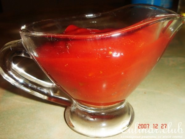 Соус и мясо(отбивные замаринованные в яйце)