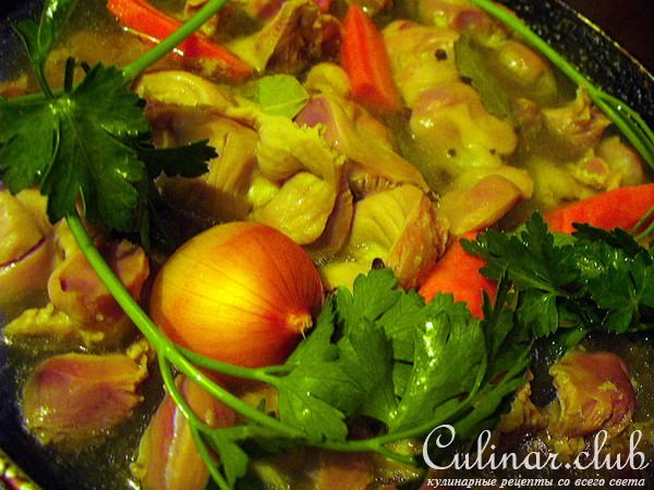 Куриные желудки с рисом