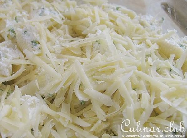 Паста-ракушки, фаршированные сырно-творожной массой