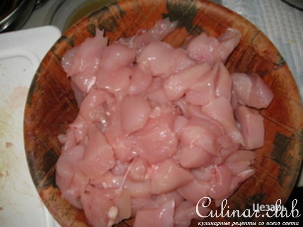 Белые грибы с грудинкой и овощами