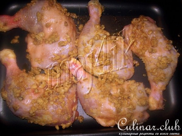Нежная курочка с мёдом и орехами