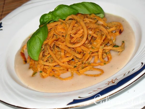 Крем из белой фасоли с креспелле (vellutata di fagioli con crespelle)