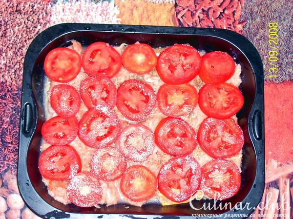 Рыба с сыром и помидорами по-гречески