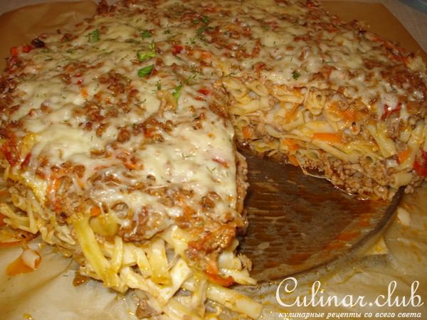 Пирог из макарон