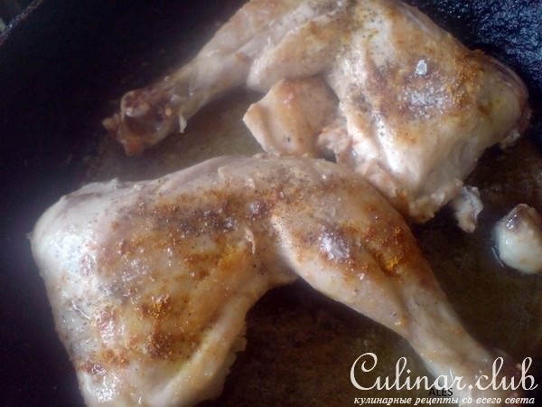 Курочка с овощами в сливках