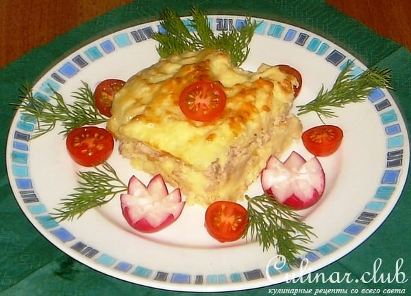 Картофельная запеканка с фаршем