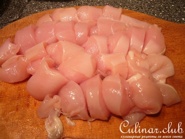 каша овсяная с курицей и грибами