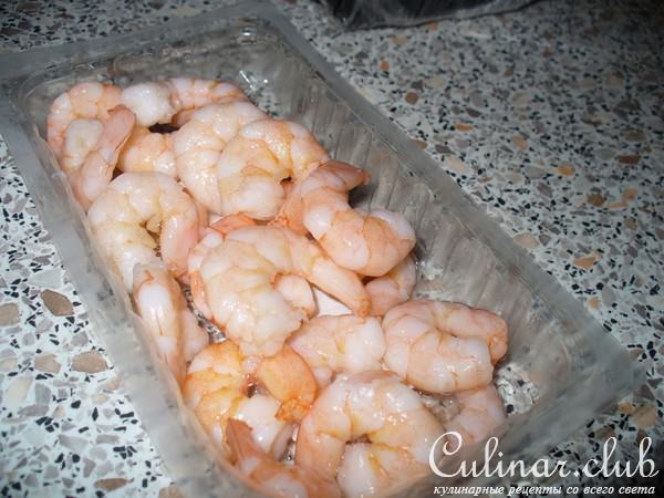 Печеная картошка с креветками