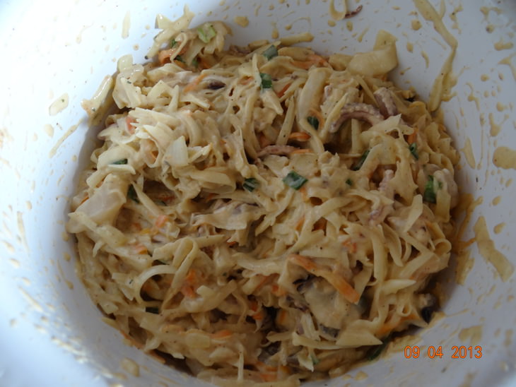 Картофельные драники с морепродуктами