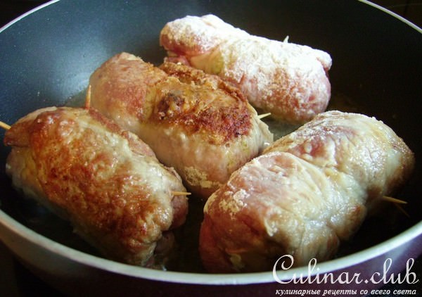 Мясные рулетики "а ля голубцы"